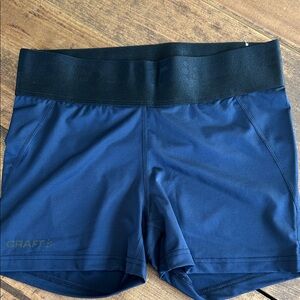 Craft Women's Black and Navy Athletic Shorts
